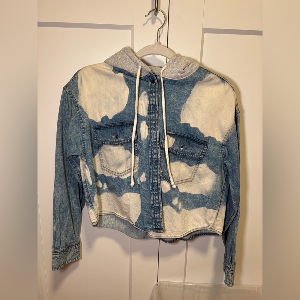 Denim sweater w Hoodie